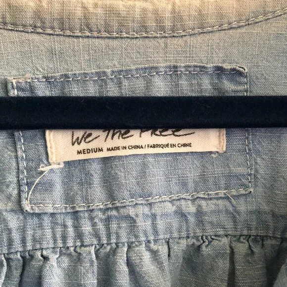 Free People Light Blue Denim Button-Up - Picture 12 of 14